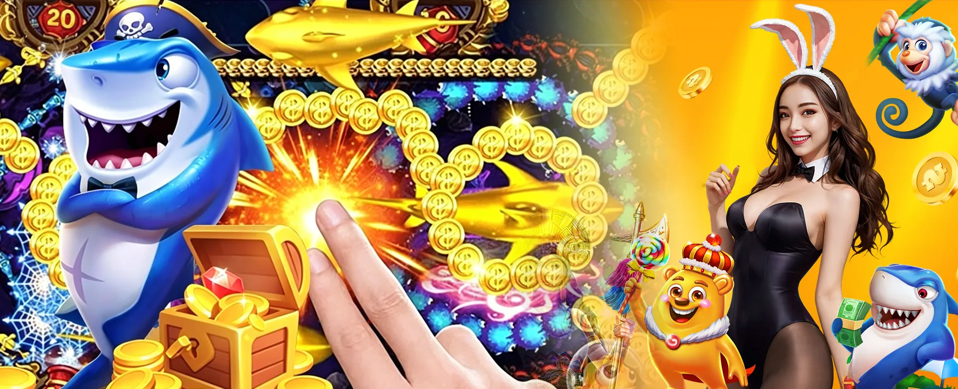 Lodi646 welcome bonus graphic with casino chips and confetti